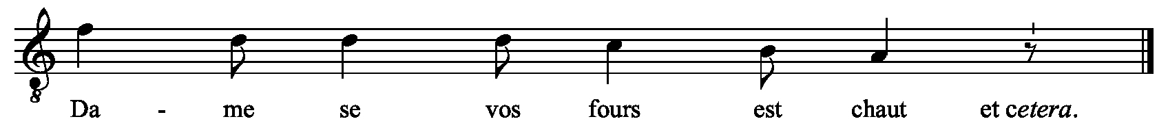 Refrain musical notation
